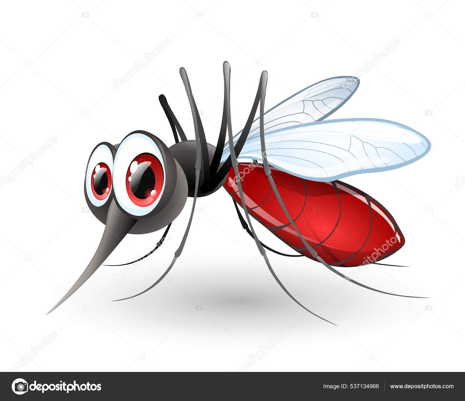 재밌는 날아다니는 곤충을 스톡 벡터 - ©LusKudritskaya 537134966, image size:1600x1380