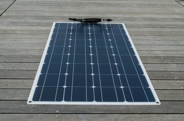 Flexible polycrystalline solar panel for a boats.