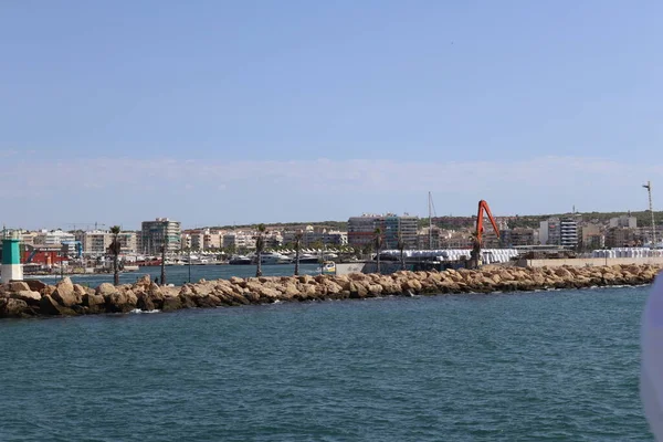 Porto Santa Pola Skyline Alicante Espanha — Fotografia de Stock