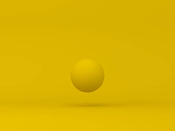 Bola Amarela Fundo Amarelo — Fotografia de Stock