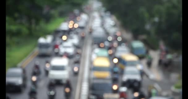 Dimsyn Trafikstockningar Bandung Indonesien — Stockvideo
