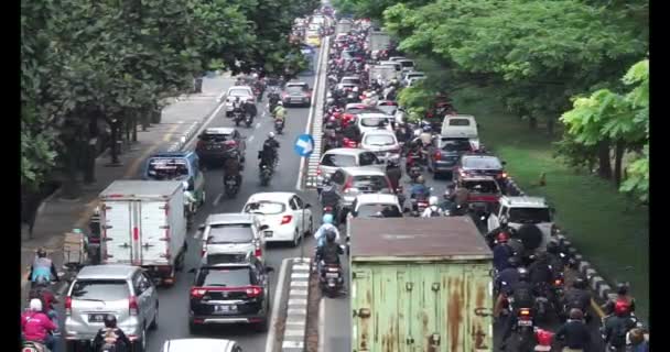 Bilder Trafikstockningar Bandung Indonesien — Stockvideo