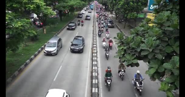 Felvétel Forgalmi Dugókról Bandungban Indonéziában — Stock videók
