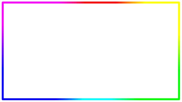 Disco Kleuren Frame Multi Kleuren Frame Met Witte Achtergrond Voor — Stockvideo