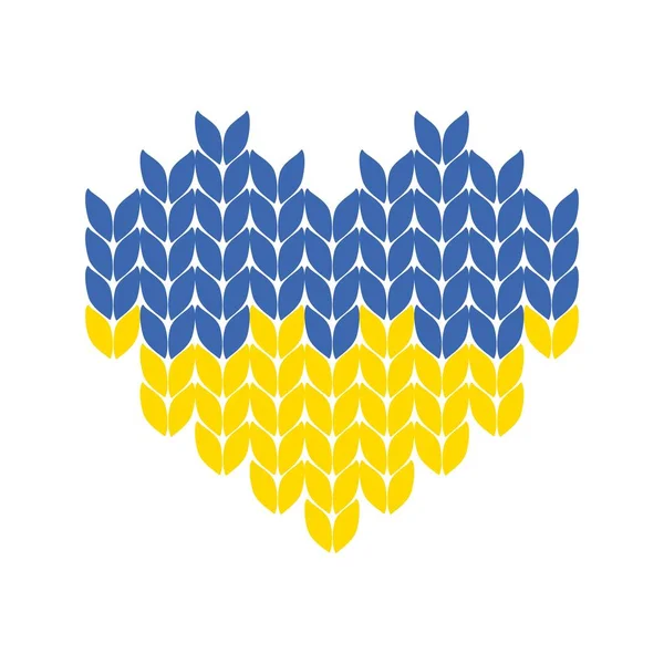 Зіпсоване Серце Колір Українського Прапора Жовтий Синій Ікона Емблема Слава — стоковий вектор