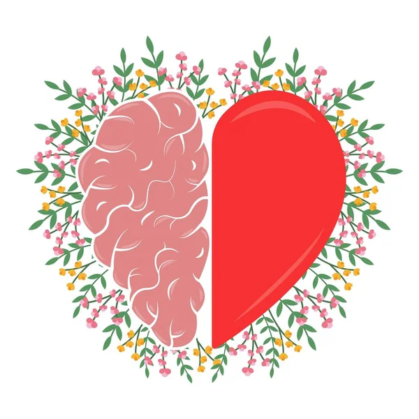 Έννοια Καρδιάς Και Εγκεφάλου Συναισθηματικό Πηλίκο Και Νοημοσύνη Εικονίδιο Και Royalty Free Εικονογραφήσεις Αρχείου