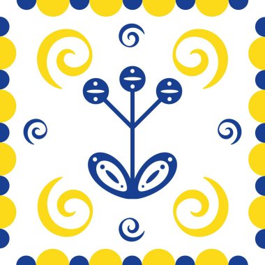 Mavi ve sarı renkli Akdeniz süsü.