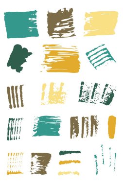 Fırça darbesi. Konuşma balonu. Boya fırçası. Grunge tasarım elemanı. Kirli acil durum afişi. Vektör illüstrasyonu