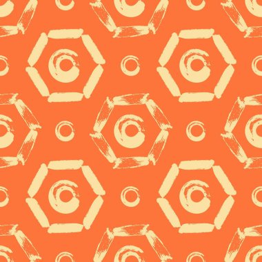 Fırça darbeleriyle kusursuz desen. Vektör illüstrasyonu.