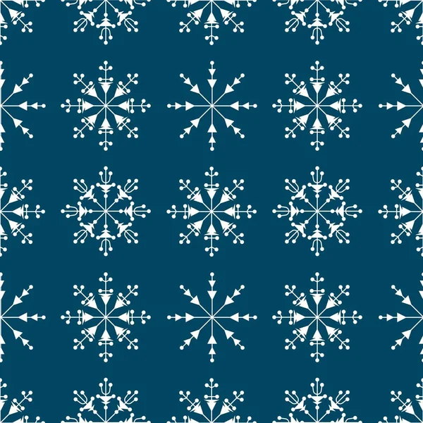 Seamless New Year Christmas Pattern Scandinavian Style Vector Illustration — Stock Vector