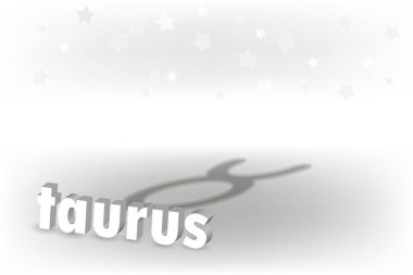 3 boyutlu Zodiac işareti ve beyaz arka planda bir sembol şeklinde bir gölge. Astrolojik sembolik.