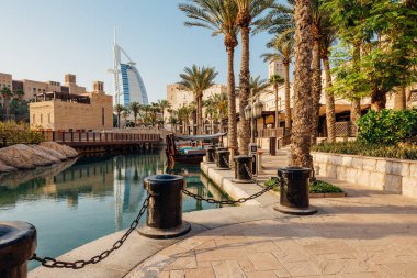 Burç El-Arap Oteli 'nin Souk Madinat, Dubai, Uae manzarası.