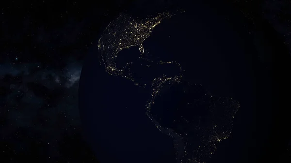 Planet Earth Space Planet Earth Night View Global Space Exploration — 스톡 사진
