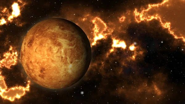 Superficie Venus Venus Rotación 360 Grados Representación Realista Venus Estrellas — Foto de Stock