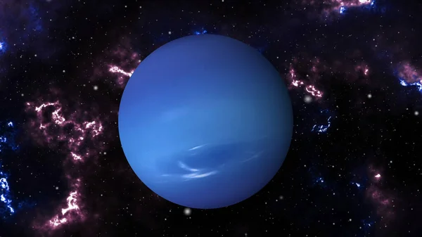 Neptunusz Forog Neptunusz Bolygóján Neptunusz Hurok Stock Kép