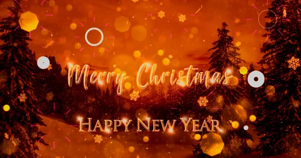Frohe Weihnachten Und Einen Guten Rutsch Ins Neue Jahr Grußkarte — Stockfoto