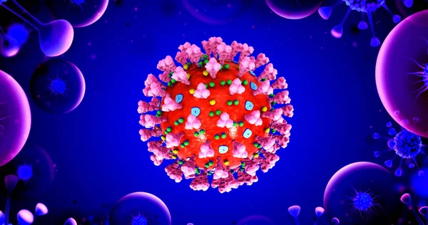 Covid Kontekst Wirusa Choroba Koronawirusowa Covid Zakażenie Izolowane Medycznie — Zdjęcie stockowe