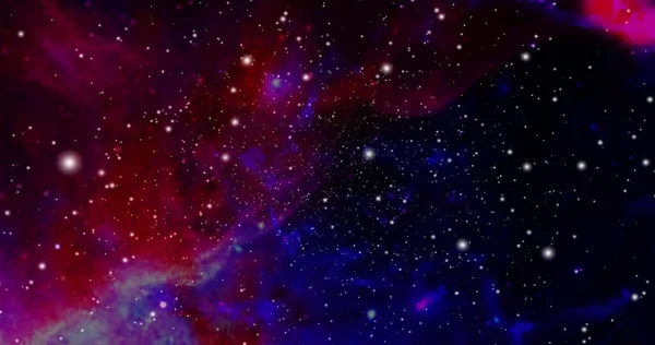 Space Bakgrund Med Realistisk Nebulosa Och Lysande Stjärnor Färgglada Kosmos — Stockfoto