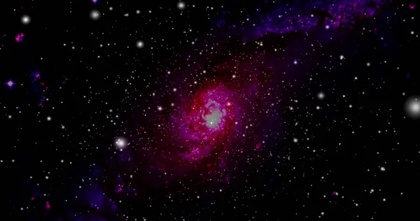 Gerçekçi nebula ve parlayan yıldızlarla dolu bir arka plan. Yıldız tozu ve Samanyolu ile renkli kozmos. Nebula ve yıldızlı sonsuz uzay arkaplanı. Bilim Kurgu Uzay Sahnesi.