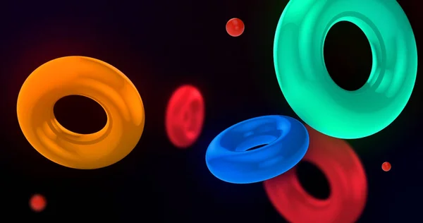 Soyut ışık çizgileri arkaplanı etkiler. Müzik festivali, gece, kulüp sahnesi. 4K UHD düz döngü, bilgisayar dijital olarak oluşturulmuş Arkaplan.