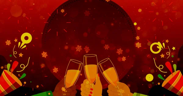 Kutlama tebrik kartı. Kış X-Mas tatil teması. Mutlu Noeller ve mutlu yıllar. Noel tebrik kartı, çerçeve ve bayrak.. 