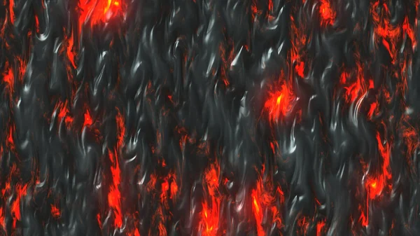 Lava Quente Chão Carvão Chamas Superfície Fendas Abstrato Natureza Padrão Fotos De Bancos De Imagens