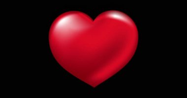 İçinde Heartbeat Reading olan Sevgililer Günü konsepti. Bir Kızıl Kalp Atışının 3 boyutlu animasyonunu titretiyor ya da vuruyor. 