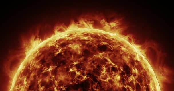 Superficie Del Sol Salpica Prominencias Con Enorme Energía Térmica — Vídeo de stock