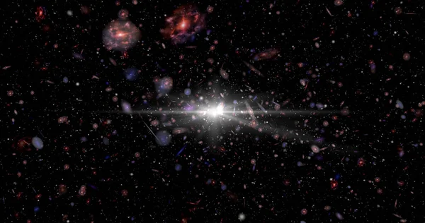 恒星或星系大爆炸的模拟 — 图库照片