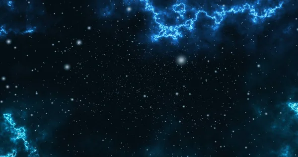 Space Bakgrund Med Realistisk Nebulosa Och Lysande Stjärnor Yttre Rymden — Stockfoto