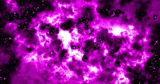 Nebulosa Spaziale Loop Sfondo Video Movimento Stelle Spazio Sfondo Rotazione — Video Stock