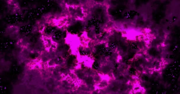 Космическая Туманность Петля Видео Движущиеся Звезды Космический Фон Вращения Туманности — стоковое видео