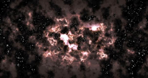 Space Nebula Loop Pozadí Video Pohybující Hvězdy Prostor Pozadí Rotace — Stock video