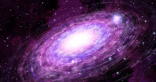 Födelsen Galaxen Flyga Rymden Och Flyger Tillsammans Med Galaxen — Stockfoto