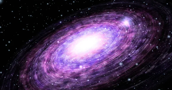 Födelsen Galaxen Flyga Rymden Och Flyger Tillsammans Med Galaxen — Stockfoto