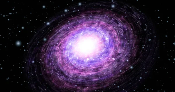 Születés Galaxis Repül Űrbe Repülő Mellett Galaxis Stock Fotó
