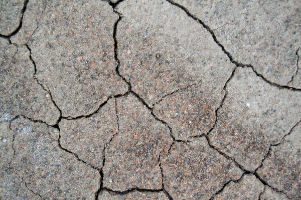 Dry Ground Cracks Texture Cracks Sand Beach — Stock Photo, Image