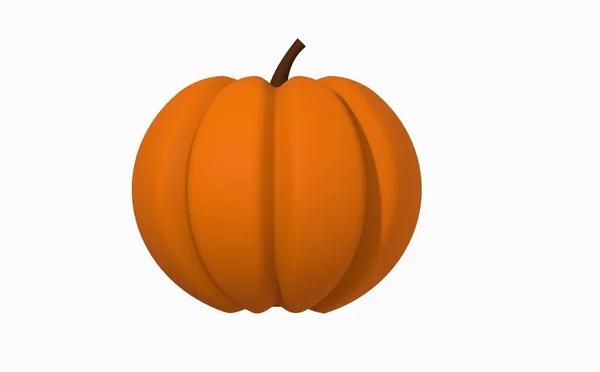 Imagen Una Calabaza Aislada Sobre Fondo Blanco Símbolo Hellowing Renderizado — Foto de Stock