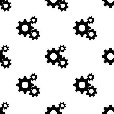 Üç dişlinin kusursuz desenli görüntüleri. beyaz arka planda teçhizat. Şanzıman. 3 boyutlu görüntü. 3d oluşturma