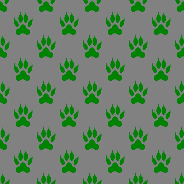 Patrón Sin Costuras Imágenes Patas Verdes Conjunto Patas Animales Verdes — Foto de Stock