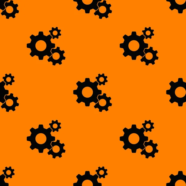 Бесшовные Узорчатые Изображения Трех Передач Шестерня Оранжевом Фоне Передачи Image — стоковое фото