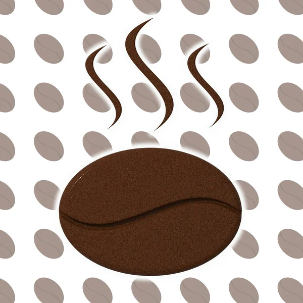 Obraz Ziaren Kawy Tle Ziaren Kawy Aromat Kawy Renderowanie Obraz — Zdjęcie stockowe