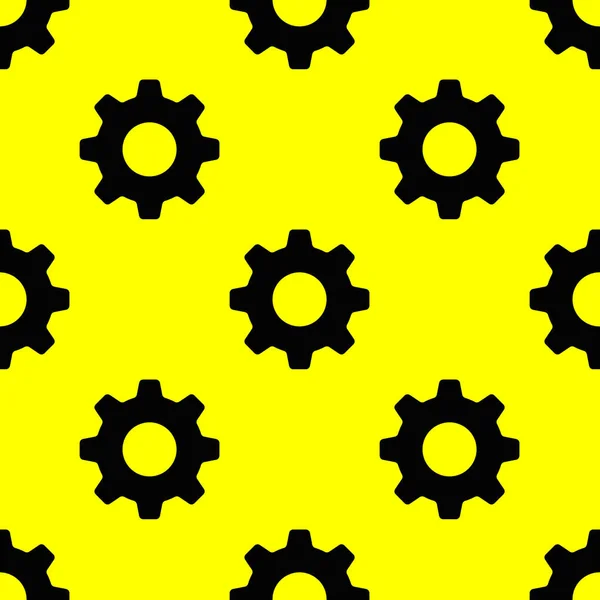 Seamless Patterned Images Gear Wheel Gear Yellow Background Image Rendering — Stock Photo, Image