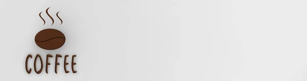 Зображення Кавових Зерен Сірому Фоні Кавовий Аромат Кавовий Напис Банер — стокове фото