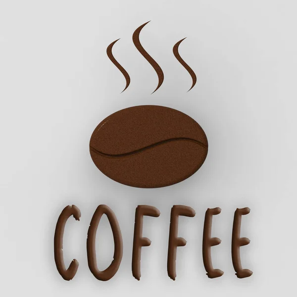 Obraz Ziarna Kawy Szarym Tle Aromat Kawy Napis Kawie Kwadratowy — Zdjęcie stockowe