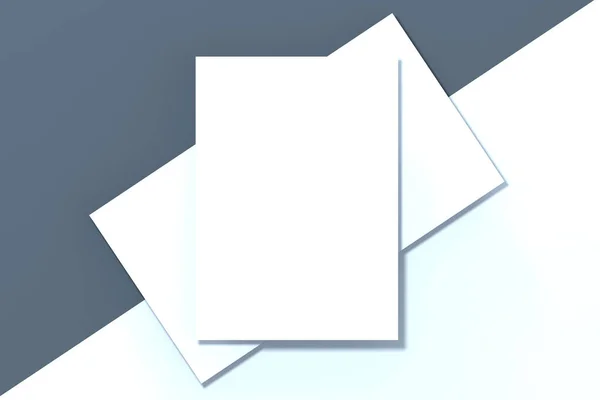 Modelo Para Inserir Texto Imagem Colocação Abstrata Folhas Branco Layout — Fotografia de Stock