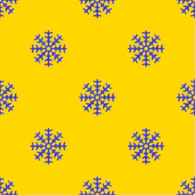 Pastel buzağılarda mavi cam kar taneleri, altın yeşili arka planda. Kışın sembolü. Yüzeye uygulama şablonu. 3 boyutlu görüntü. 3B görüntüleme.