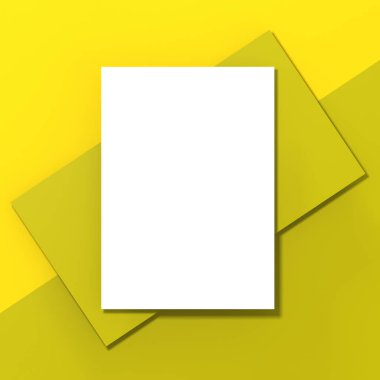 Metin ya da resim eklemek için şablon. Boş sayfaların soyut yerleştirilmesi. Entrika. kare görüntü. 3 boyutlu görüntü. 3B görüntüleme.