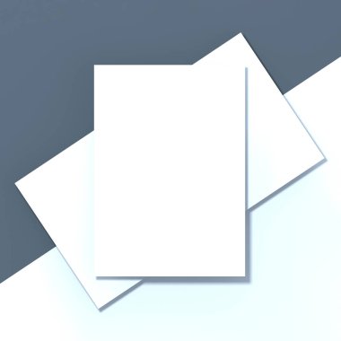 Metin ya da resim eklemek için şablon. Boş sayfaların soyut yerleştirilmesi. Entrika. kare görüntü. 3 boyutlu görüntü. 3B görüntüleme.