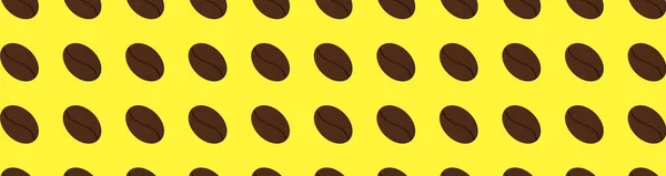 Drawing Images Coffee Beans Lemon Yellow Background Template Overlaying Surface — Stock Photo, Image